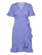 Onlolivia S/S Wrap Dress Wvn Noos Kort Klänning Blue ONLY