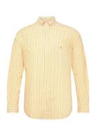 GANT Reg Cotton Linen Stripe Shirt Gul