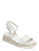 Sporty Wedge Rope Su Con Sko Wedge White Calvin Klein