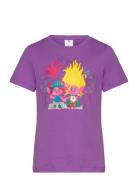 Puma X Trolls Tee Sport T-shirts Short-sleeved Purple PUMA