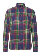 Polo Ralph Lauren Relaxed Fit Plaid Cotton Twill Shirt Blå