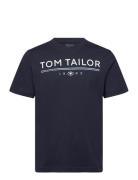 Tom Tailor Printed T-Shirt Marinblå