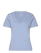 Reg Sunfaded Ss V-Neck T-Shirt Tops T-shirts & Tops Short-sleeved Blue...