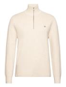 GANT Milano Knit Cotton Half Zip Beige