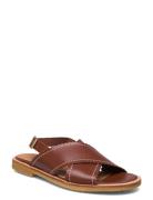 Sandals - Flat - Open Toe - Op Platta Sandaler Brown ANGULUS