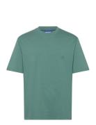 Niley Tops T-shirts Short-sleeved Green HUGO BLUE