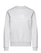 GANT Reg Tonal Shield C-Neck Sweat Grå