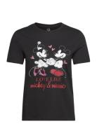 ONLY Onlmickey Life Reg S/S Valentine Top Jrs Svart