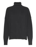 Davida Cashmere Chunky Roll Neck Sweater Svart