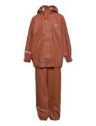 CeLaVi Basic Rainwear Set -Solid Pu Brun