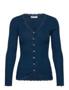 Rosemunde Rwbabette Ls V-Neck Regular Lace Ca Blå