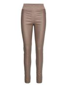 Fqshantal-Pa-Cooper Bottoms Trousers Leather Leggings-Byxor Brown FREE...