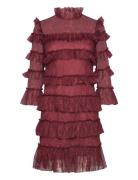 Malina Carmine Mini Dress Burgundy