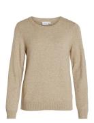 Vila Viril O-Neck L/S Knit Top - Noos Beige