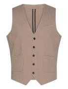 Lindbergh Superflex Knitted Waistcoat Beige