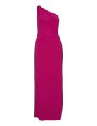 Jersey -Shoulder Gown Maxiklänning Festklänning Pink Lauren Ralph Laur...