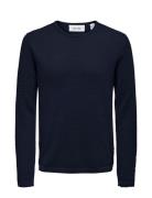 ONLY & SONS Onspanter Reg 12 Struc Crew Knit Noos Marinblå