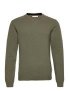 Casual Friday Cfkarl Crew Neck Bounty Knit Khaki Green