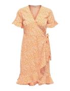 ONLY Onlolivia S/S Wrap Dress Wvn Noos Orange