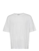 Mid Sleeve Solid Tops T-shirts Short-sleeved White Resteröds