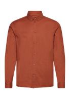 Sdval Sh Tops Shirts Casual Brown Solid
