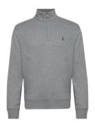 Polo Ralph Lauren Luxury Jersey Quarter-Zip Pullover Grå