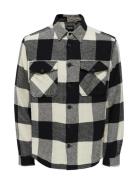 ONLY & SONS Onsmilo Ls Check Overshirt Svart