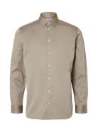 Selected Homme Slhslimethan Shirt Ls Classic Noos Beige