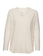 Iliviasapw V-Neck Tops Knitwear Jumpers Cream Part Two