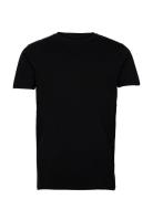 Mens Stretch Crew Neck Tee S/S Tops T-shirts Short-sleeved Black Lindb...