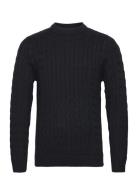 Selected Homme Slhryan Structure Crew Neck W Svart