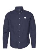 Piece Brushed Shirt Tops Shirts Casual Navy Les Deux