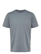 Selected Homme Slhaspen Ss O-Neck Tee Noos Grå