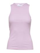 Slfanna O-Neck Tank Top Noos Tops T-shirts & Tops Sleeveless Purple Se...