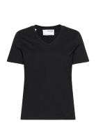 Selected Femme Slfmyessential Ss V-Neck Tee Noos Svart