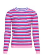 Pkcrista Ls O-Neck Knit Tw Bc Tops Knitwear Pullovers Purple Little Pi...