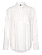 Vmmymilo Ls Shirt Wvn Ga Tops Shirts Long-sleeved White Vero Moda