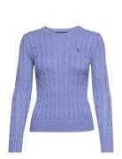 Polo Ralph Lauren Cable-Knit Cotton Crewneck Sweater Blå