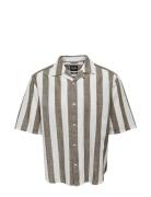 ONLY & SONS Onstes Rlx Ctn Slub Stripe Ss Shirt Grön