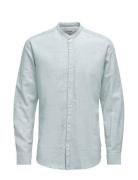 ONLY & SONS Onscaiden Life Ls Solid Linen Mao Noos Blå