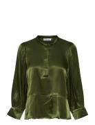 Keanekb Blouse Tops Blouses Long-sleeved Green Karen By Simonsen