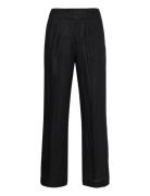 Gina Tricot Linen Trousers Svart