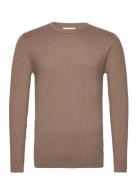 Selected Homme Slhberg Cable Crew Neck Noos Brun