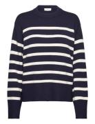 NORR Lindsay New Knit Stripe Top Marinblå