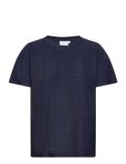 Shimmer Tee In Lurex Jersey Tops T-shirts & Tops Short-sleeved Blue Co...