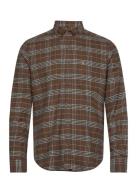 Flannel Big Check Shirt Designers Shirts Casual Brown Morris