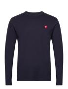 Mel Longsleeve Gots Tops T-shirts Long-sleeved Navy Double A By Wood W...