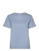 Reg Shield Ss T-Shirt Tops T-shirts & Tops Short-sleeved Blue GANT