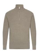 Selected Homme Slhrodney Ls High Neck Half Zip W Khaki Green