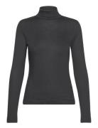 Women T-Shirts Long Sleeve Tops Knitwear Turtleneck Black Esprit Casua...